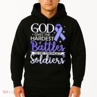 Stomach Cancer Fighter Survivor Periwinkle Ribbon  Hoodie thumb 2