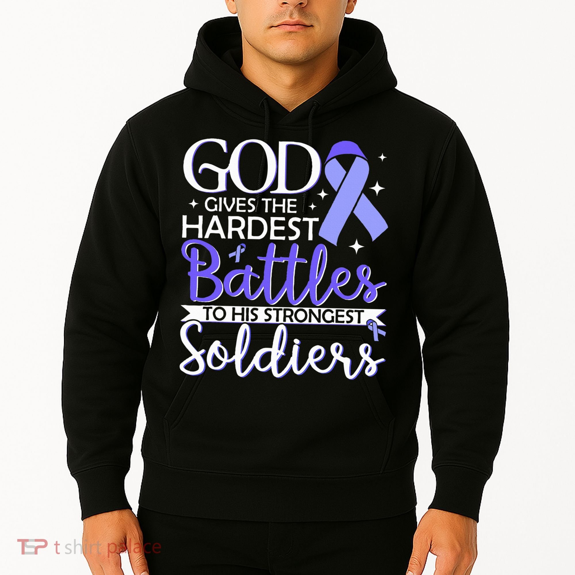 Stomach Cancer Fighter Survivor Periwinkle Ribbon  Hoodie