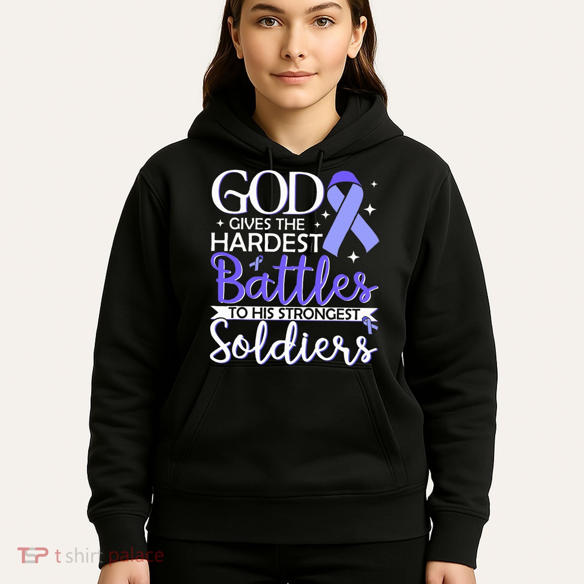 Stomach Cancer Fighter Survivor Periwinkle Ribbon  Hoodie