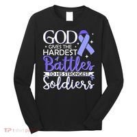 Stomach Cancer Fighter Survivor Periwinkle Ribbon  Long Sleeve Shirt thumb 0