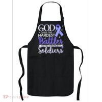 Stomach Cancer Fighter Survivor Periwinkle Ribbon  Apron thumb 0