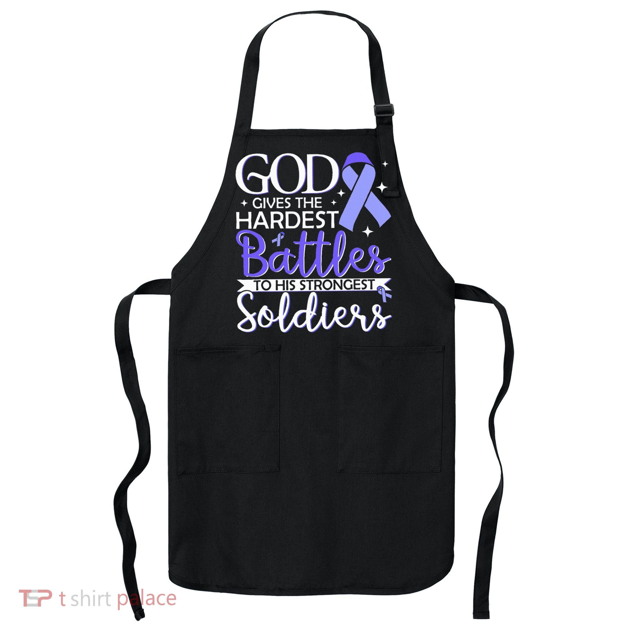 Stomach Cancer Fighter Survivor Periwinkle Ribbon  Apron