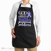 Stomach Cancer Fighter Survivor Periwinkle Ribbon  Apron thumb 2