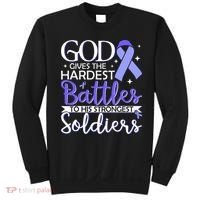 Stomach Cancer Fighter Survivor Periwinkle Ribbon  Sweatshirt thumb 0