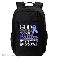 Stomach Cancer Fighter Survivor Periwinkle Ribbon  Backpack thumb 0