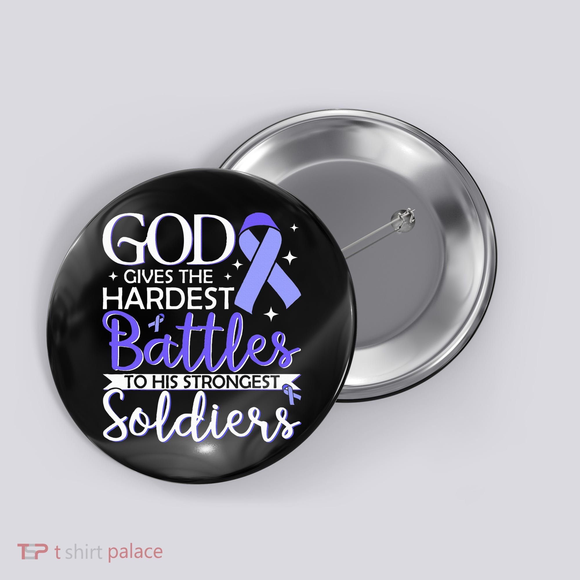 Stomach Cancer Fighter Survivor Periwinkle Ribbon  Button