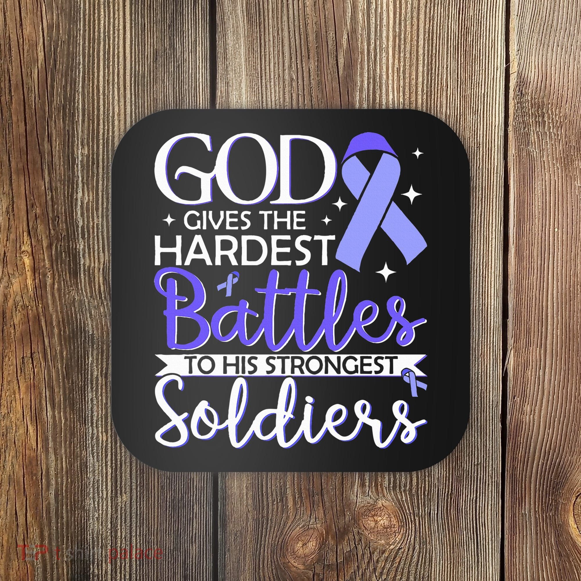 Stomach Cancer Fighter Survivor Periwinkle Ribbon  Coaster