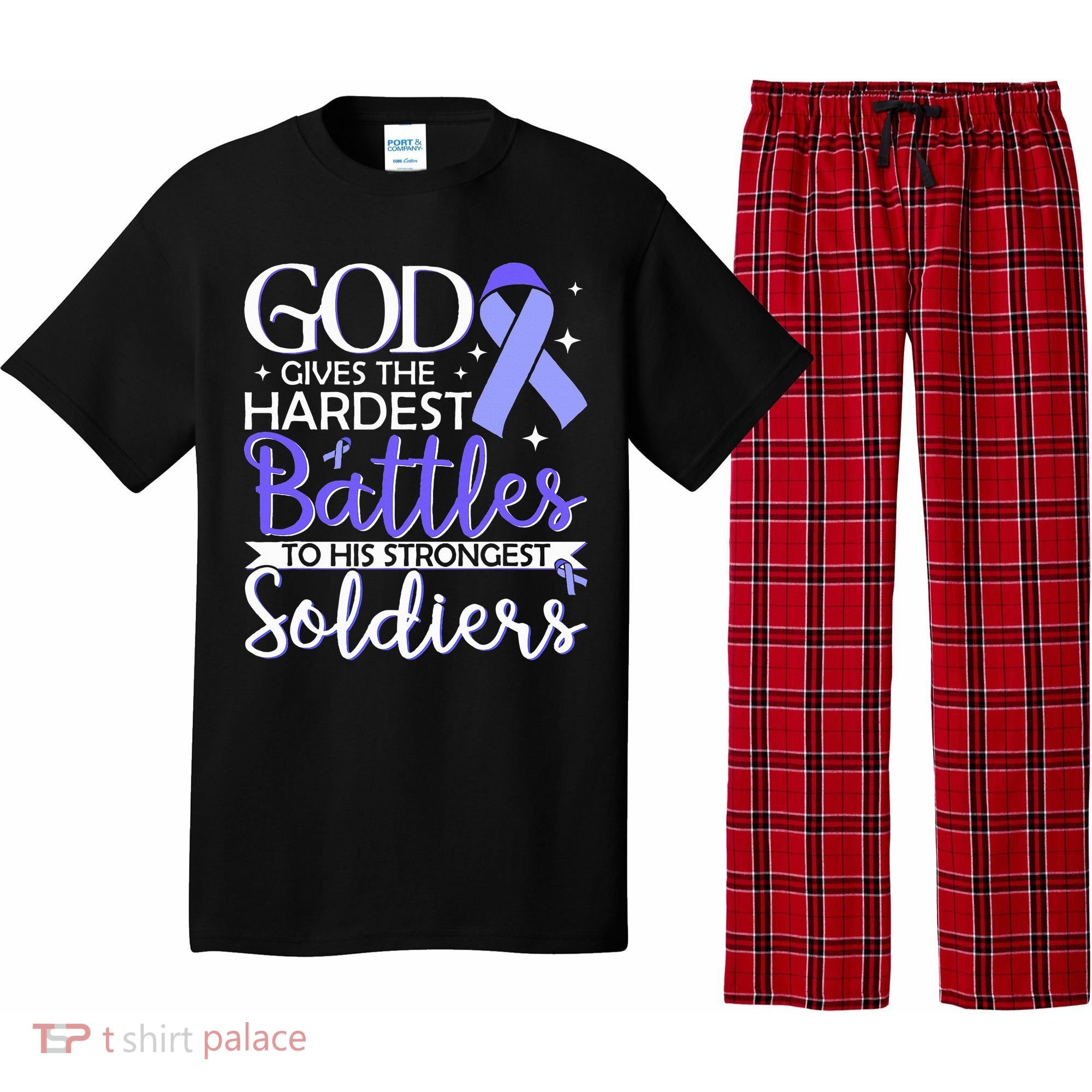 Stomach Cancer Fighter Survivor Periwinkle Ribbon  Pajama Set