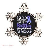 Stomach Cancer Fighter Survivor Periwinkle Ribbon  Ornament thumb 0