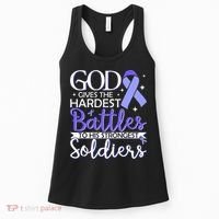 Stomach Cancer Fighter Survivor Periwinkle Ribbon  Women's Tank Top thumb 0