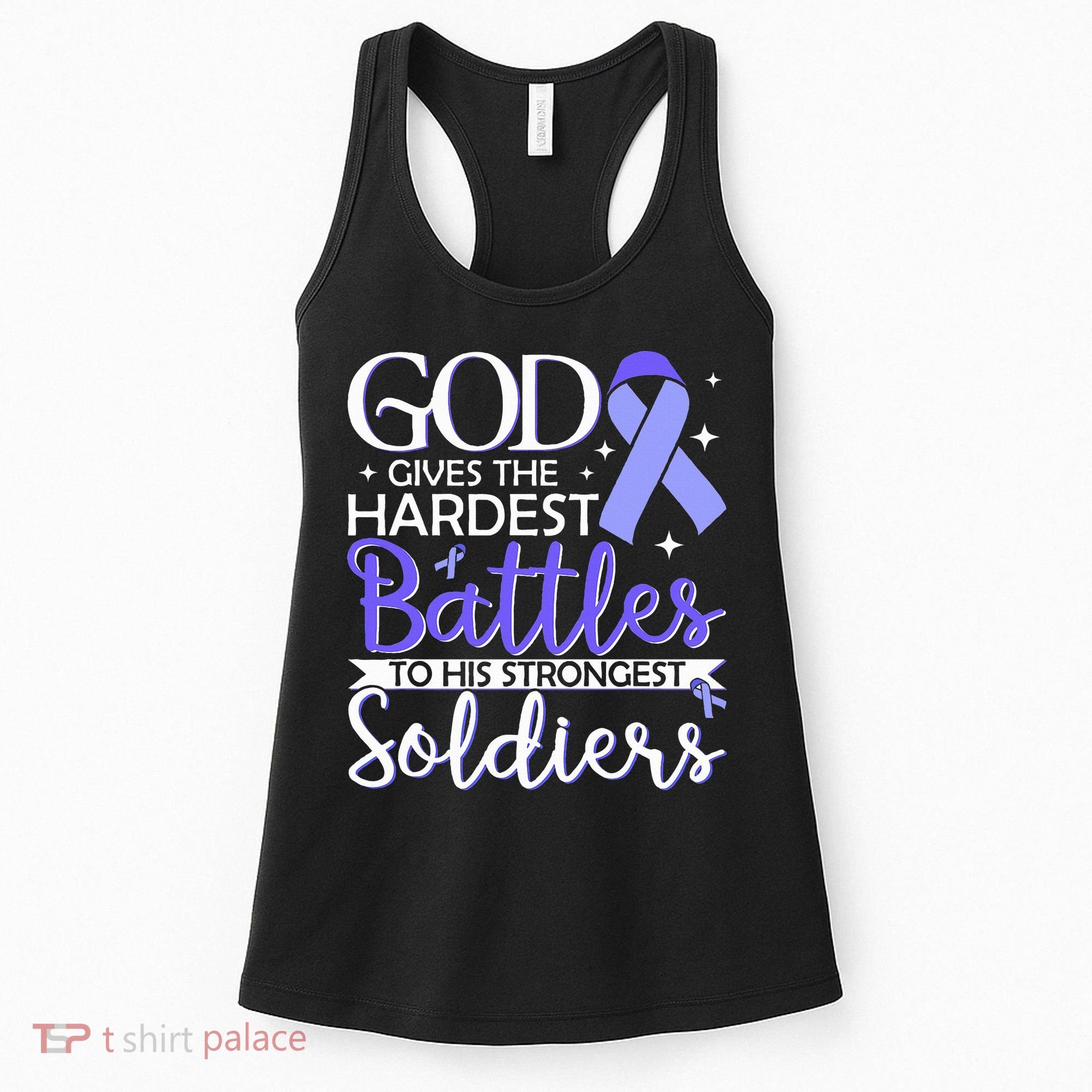 Stomach Cancer Fighter Survivor Periwinkle Ribbon  Women's Tank Top