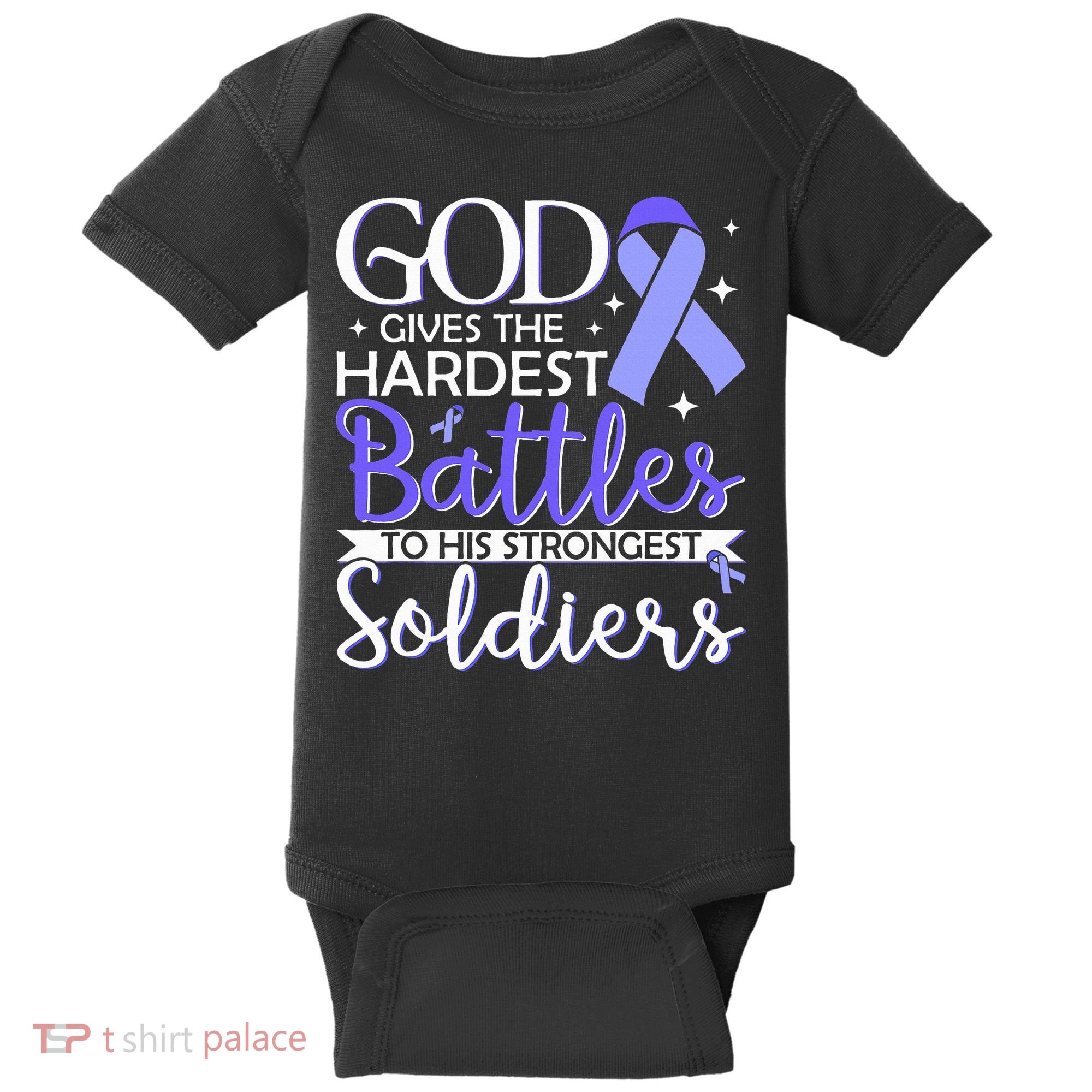Stomach Cancer Fighter Survivor Periwinkle Ribbon  Baby Bodysuit