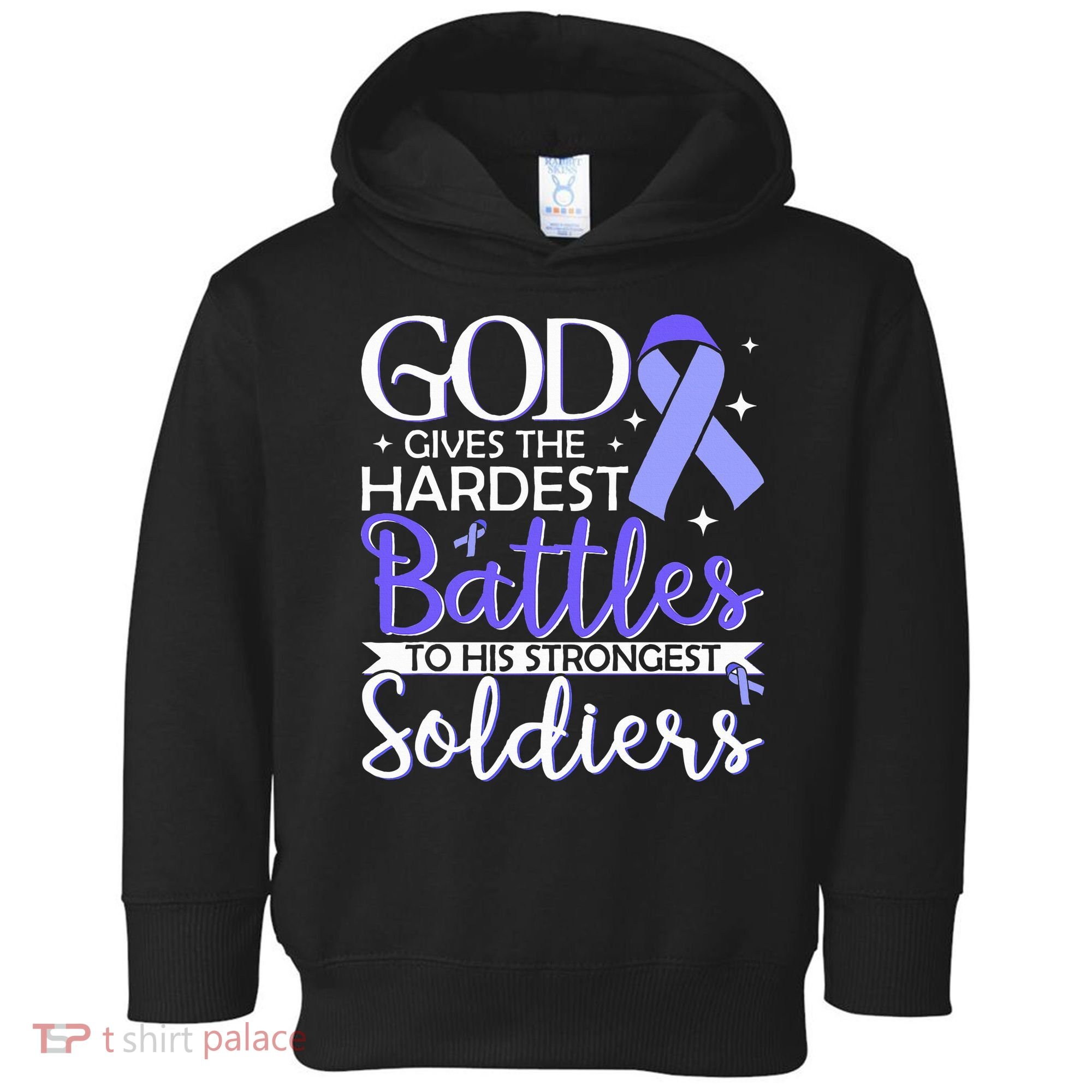 Stomach Cancer Fighter Survivor Periwinkle Ribbon  Toddler Hoodie