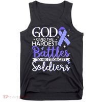 Stomach Cancer Fighter Survivor Periwinkle Ribbon  Tank Top thumb 0
