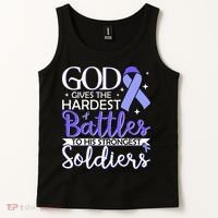 Stomach Cancer Fighter Survivor Periwinkle Ribbon  Tank Top thumb 2