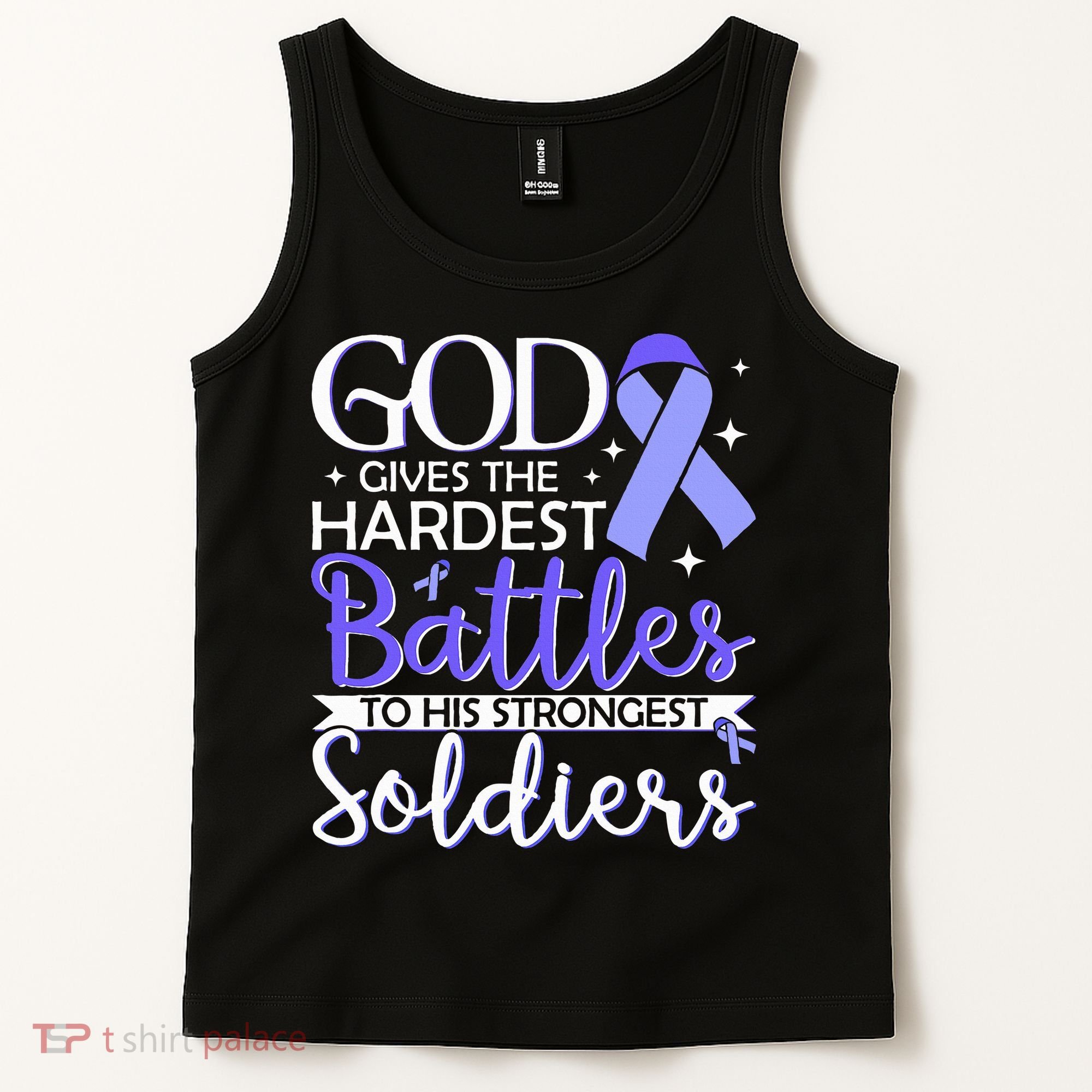 Stomach Cancer Fighter Survivor Periwinkle Ribbon  Tank Top
