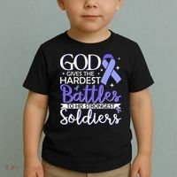 Stomach Cancer Fighter Survivor Periwinkle Ribbon  Toddler T-Shirt thumb 2