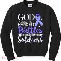 Stomach Cancer Fighter Survivor Periwinkle Ribbon  Kids Sweatshirt thumb 0