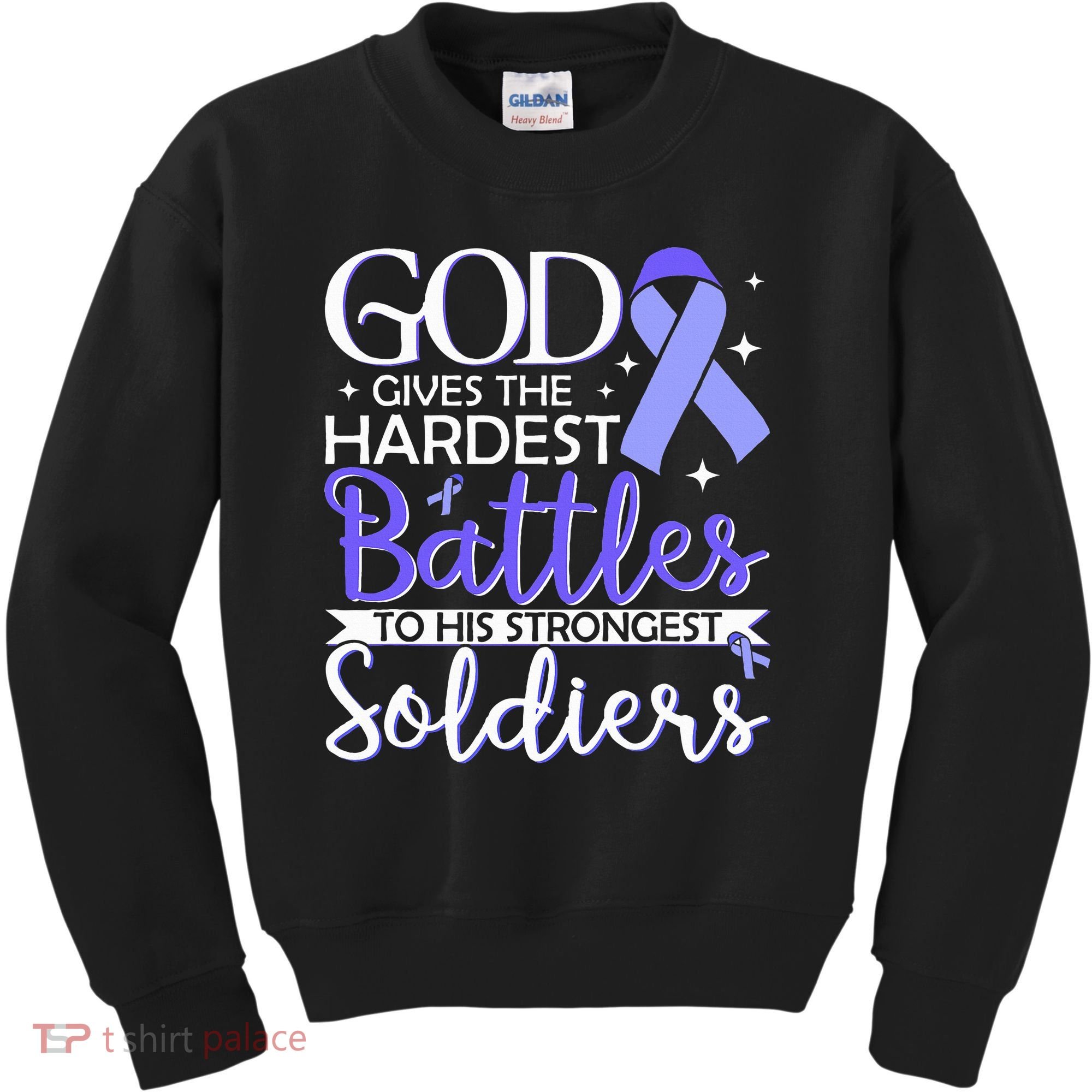 Stomach Cancer Fighter Survivor Periwinkle Ribbon  Kids Sweatshirt