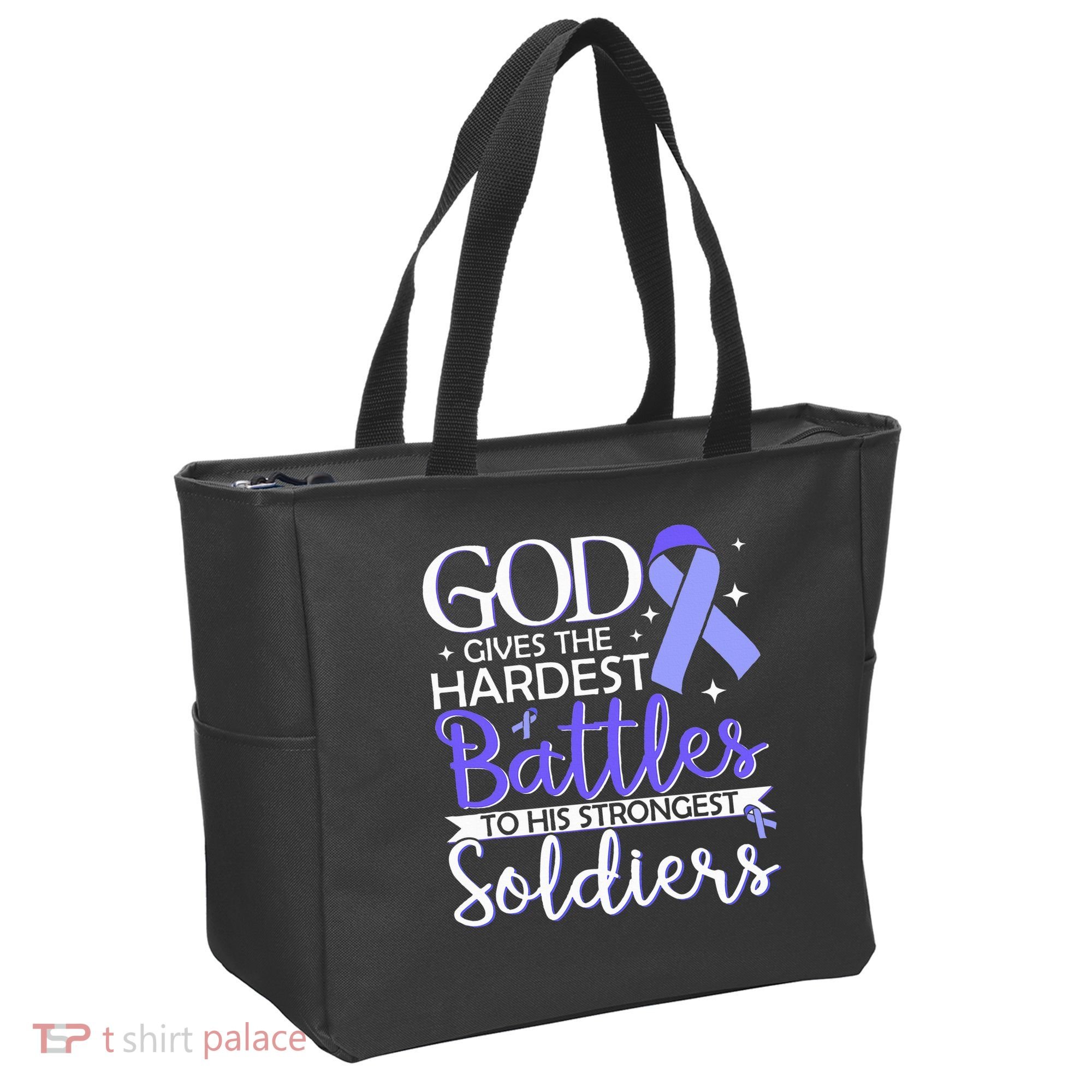 Stomach Cancer Fighter Survivor Periwinkle Ribbon  Tote Bag