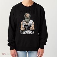 Socrates Corrupting Funny Philosophy Police Mugshot Women's Sweatshirt thumb 0
