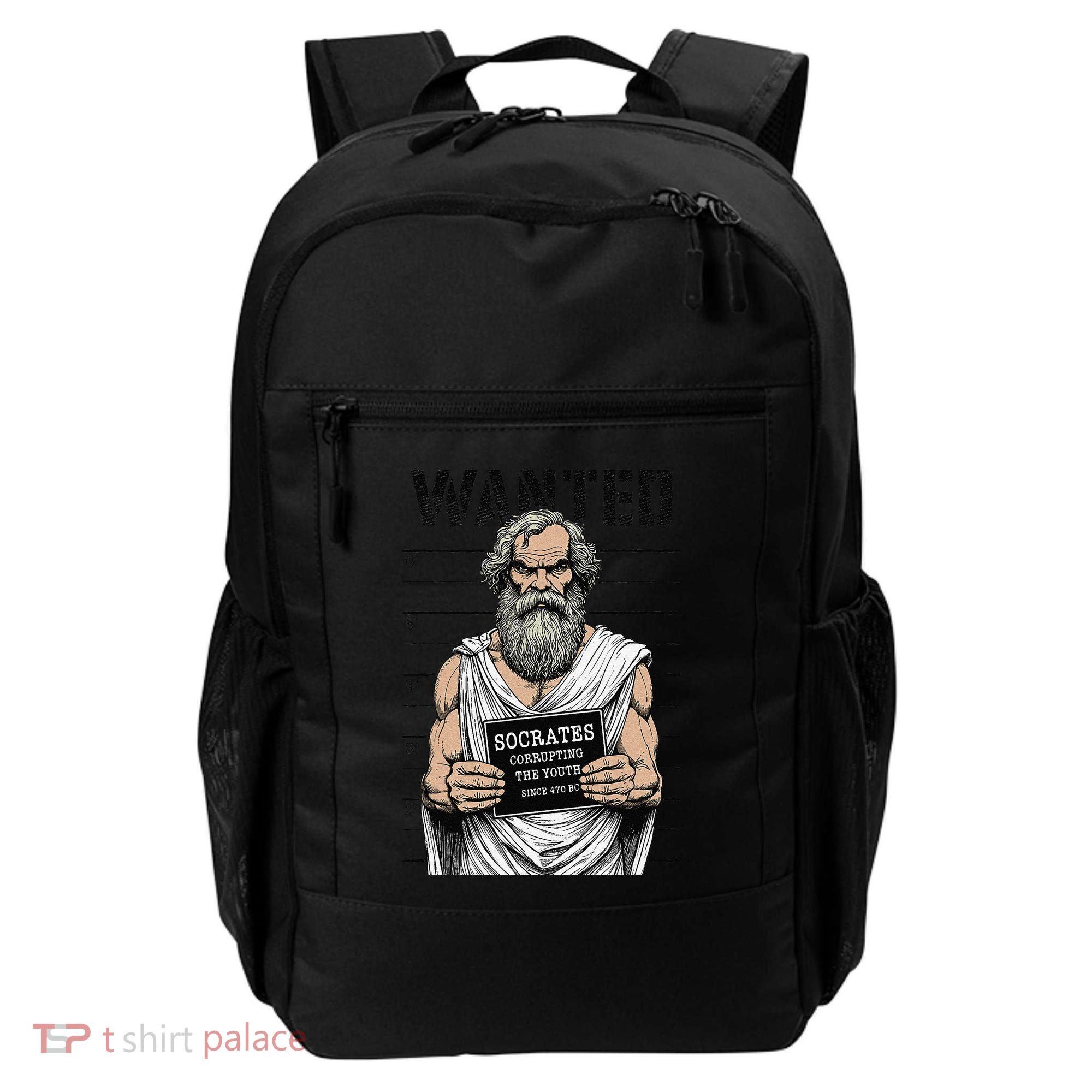 Socrates Corrupting Funny Philosophy Police Mugshot Backpack