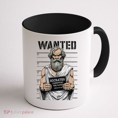 Socrates Corrupting Funny Philosophy Police Mugshot Coffee Mug back