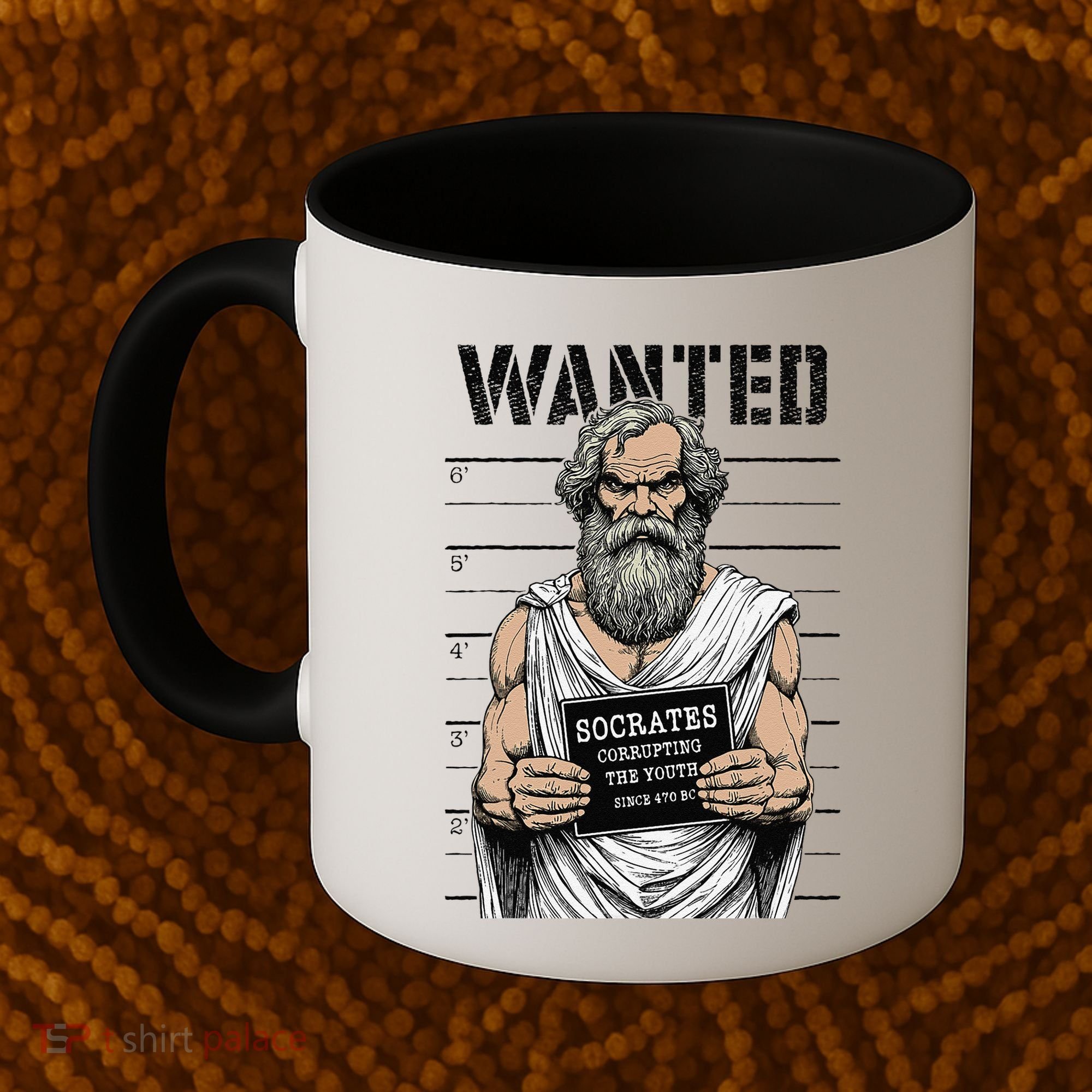 Socrates Corrupting Funny Philosophy Police Mugshot Coffee Mug