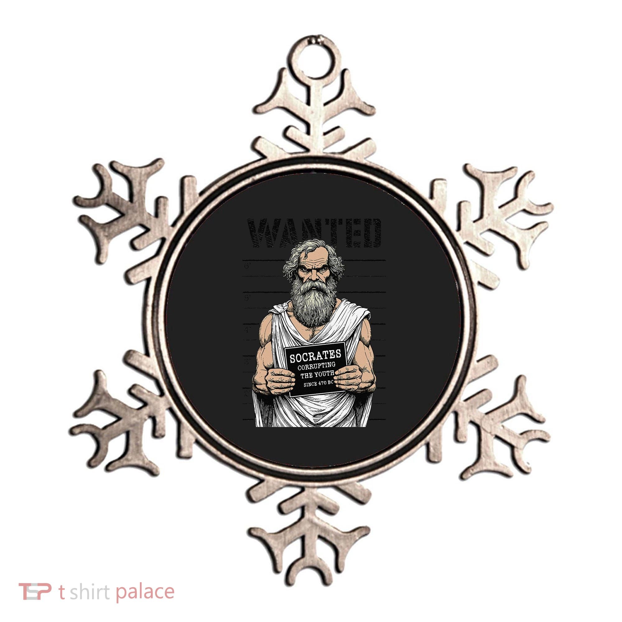 Socrates Corrupting Funny Philosophy Police Mugshot Ornament