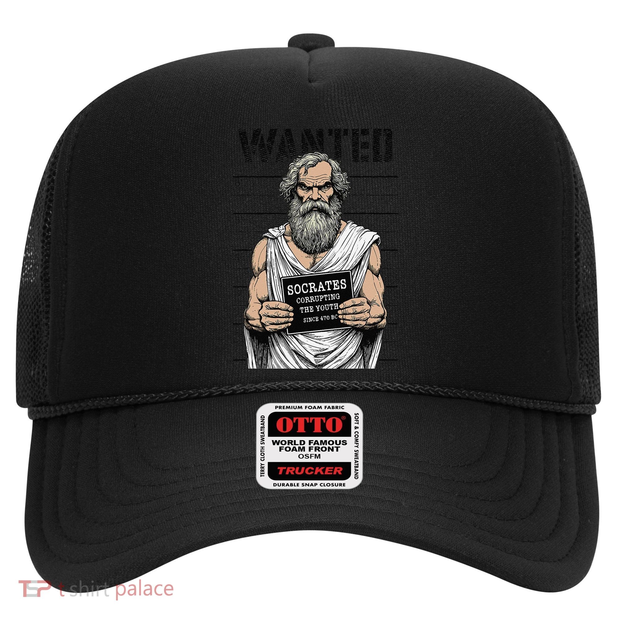 Socrates Corrupting Funny Philosophy Police Mugshot Hat