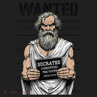 Socrates Corrupting Funny Philosophy Police Mugshot Hat thumb 2
