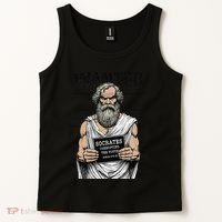 Socrates Corrupting Funny Philosophy Police Mugshot Tank Top thumb 2