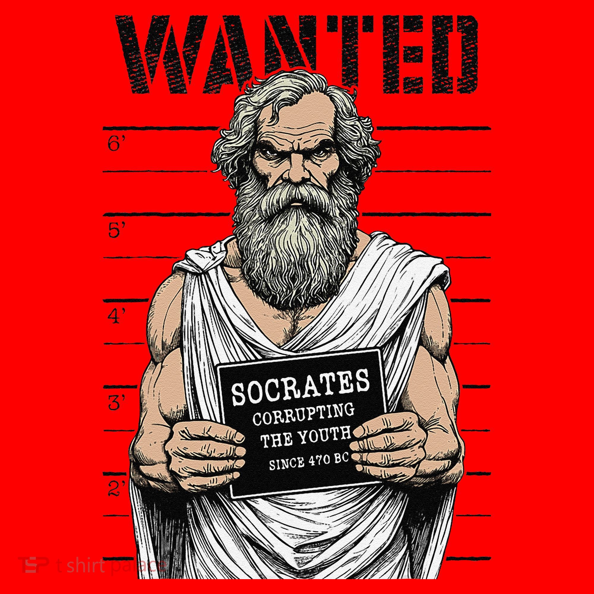 Socrates Corrupting Funny Philosophy Police Mugshot Santa Hat
