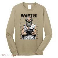 Socrates Corrupting Funny Philosophy Police Mugshot Long Sleeve Shirt thumb 0