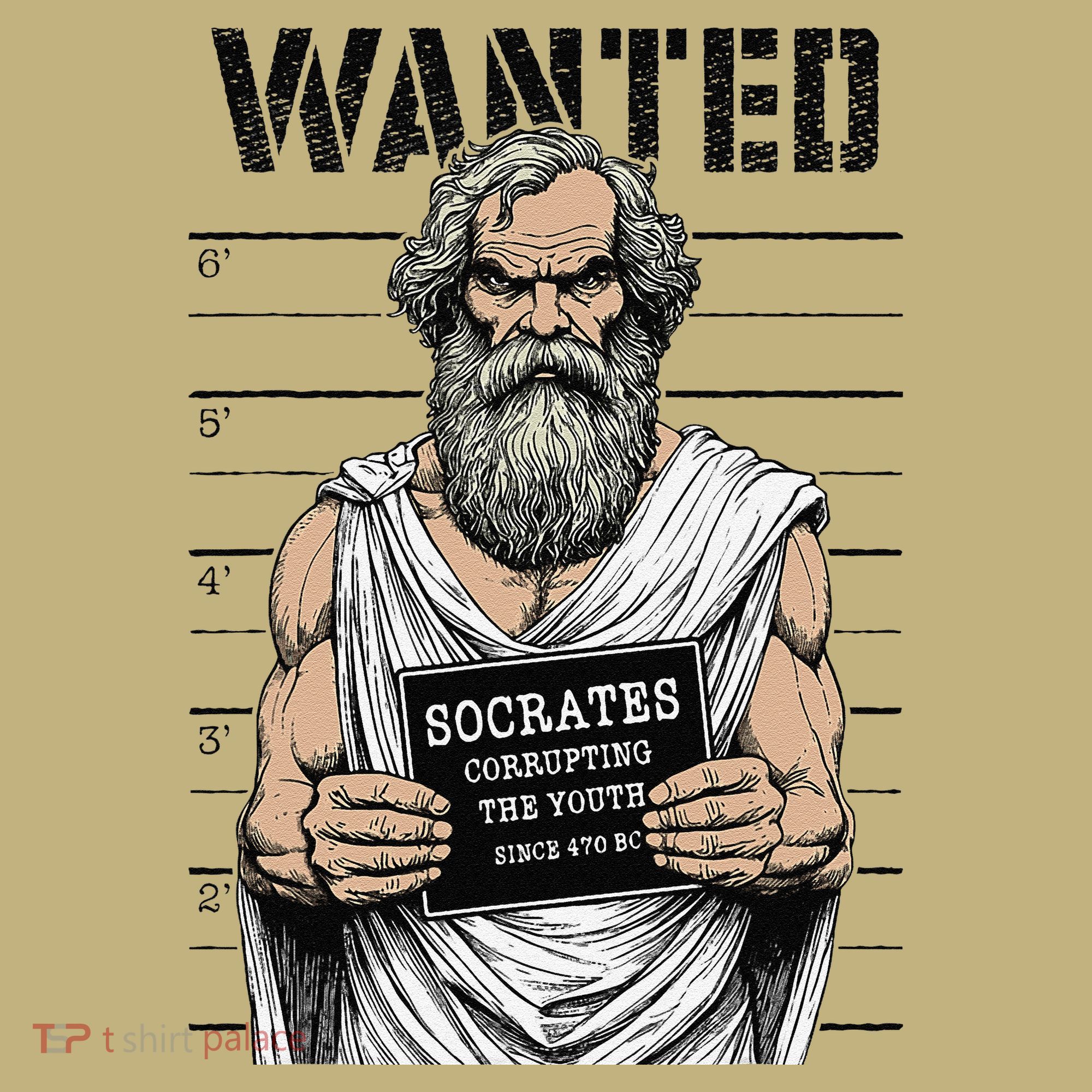 Socrates Corrupting Funny Philosophy Police Mugshot Sweatshirt