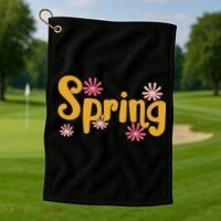Spring Cute Floral Season Golf Towel thumb 1