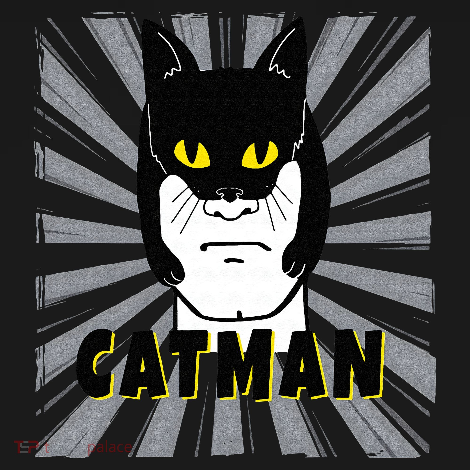 Superhero CatMan Funny Cat Dad Cat Lovers Bucket Hat