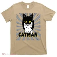 Superhero CatMan Funny Cat Dad Cat Lovers T-Shirt thumb 0