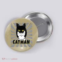 Superhero CatMan Funny Cat Dad Cat Lovers Button thumb 0