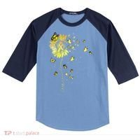 Sunflower Cat Gold Ribbon Childhood Cancer Awareness Raglan Baseball Sleeve Shirt thumb 0