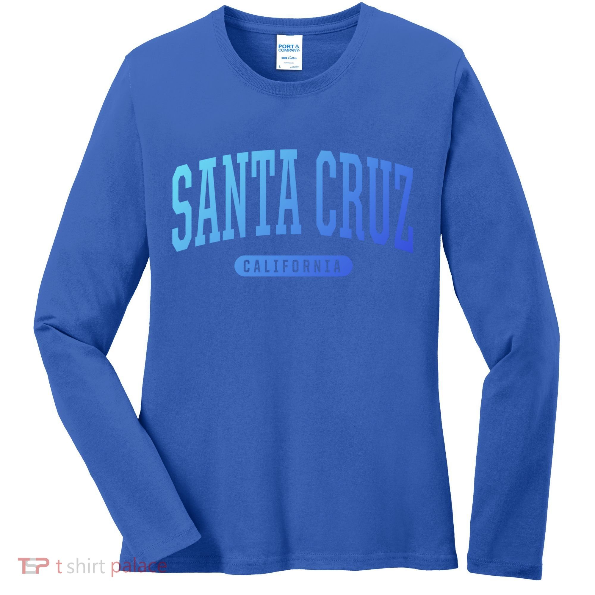 Santa Cruz Gift College University Style Ca Usa Women's Long Sleeve Shirt