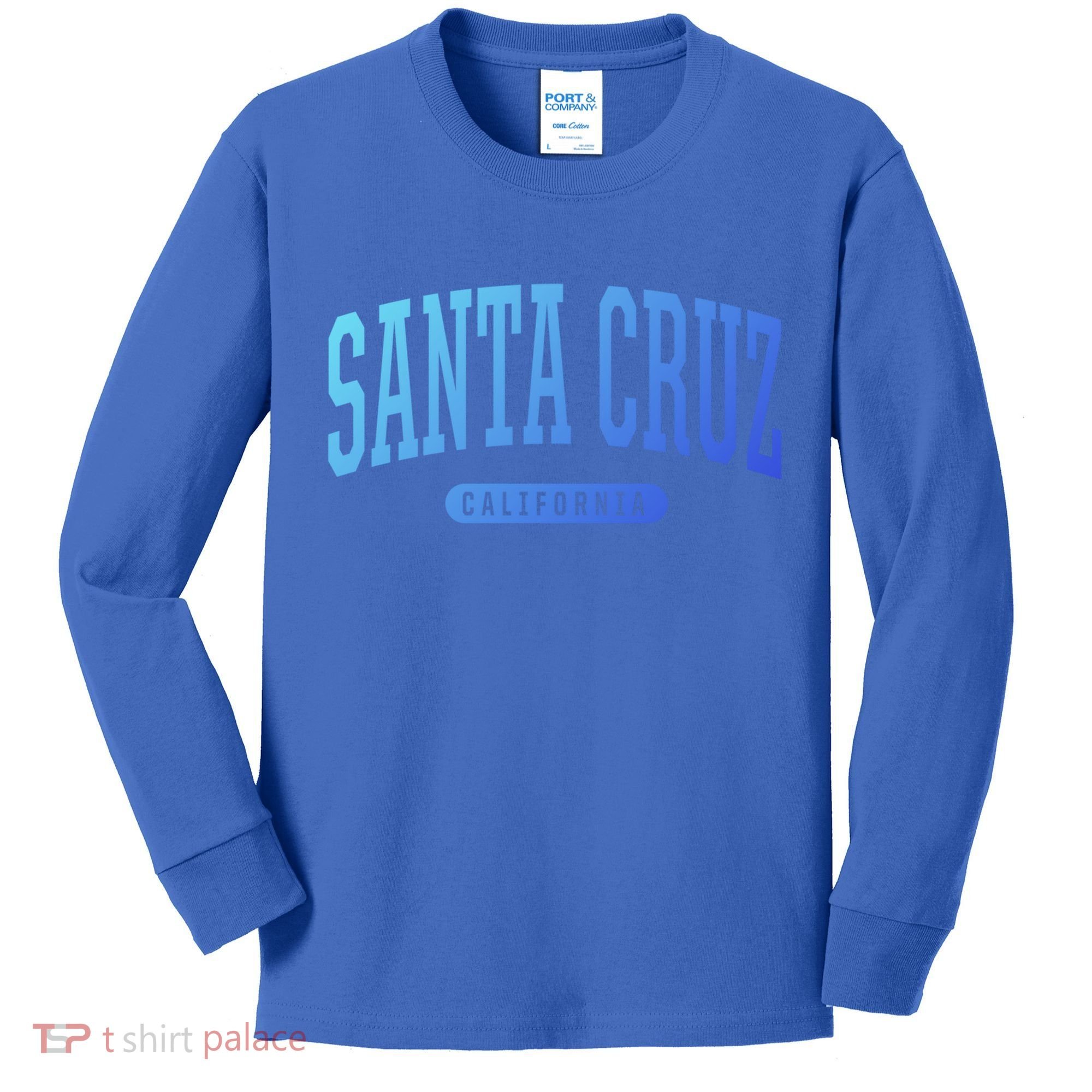 Santa Cruz Gift College University Style Ca Usa Kids Long Sleeve Shirt