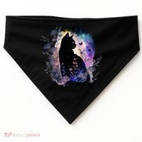 Space Cat Galaxy Cat Funny For Cat Dad Cat Mom Cat Lover Cat Alien Ufo USA-Made Doggie Bandana thumb 0