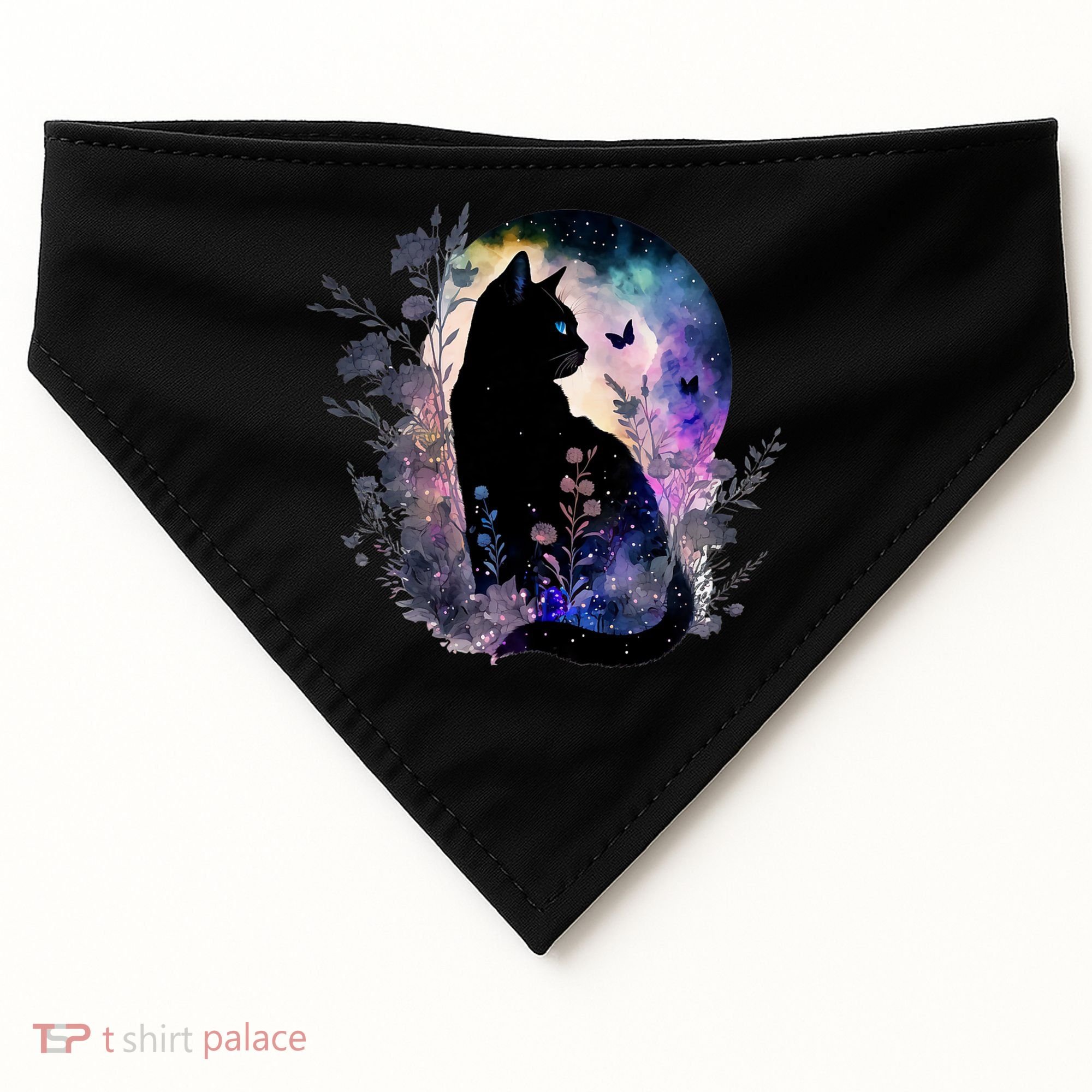 Space Cat Galaxy Cat Funny For Cat Dad Cat Mom Cat Lover Cat Alien Ufo USA-Made Doggie Bandana
