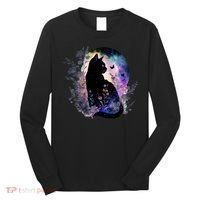 Space Cat Galaxy Cat Funny For Cat Dad Cat Mom Cat Lover Cat Alien Ufo Long Sleeve Shirt thumb 0