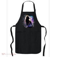 Space Cat Galaxy Cat Funny For Cat Dad Cat Mom Cat Lover Cat Alien Ufo Apron thumb 0