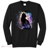 Space Cat Galaxy Cat Funny For Cat Dad Cat Mom Cat Lover Cat Alien Ufo Sweatshirt thumb 0
