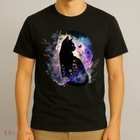Space Cat Galaxy Cat Funny For Cat Dad Cat Mom Cat Lover Cat Alien Ufo T-Shirt thumb 3