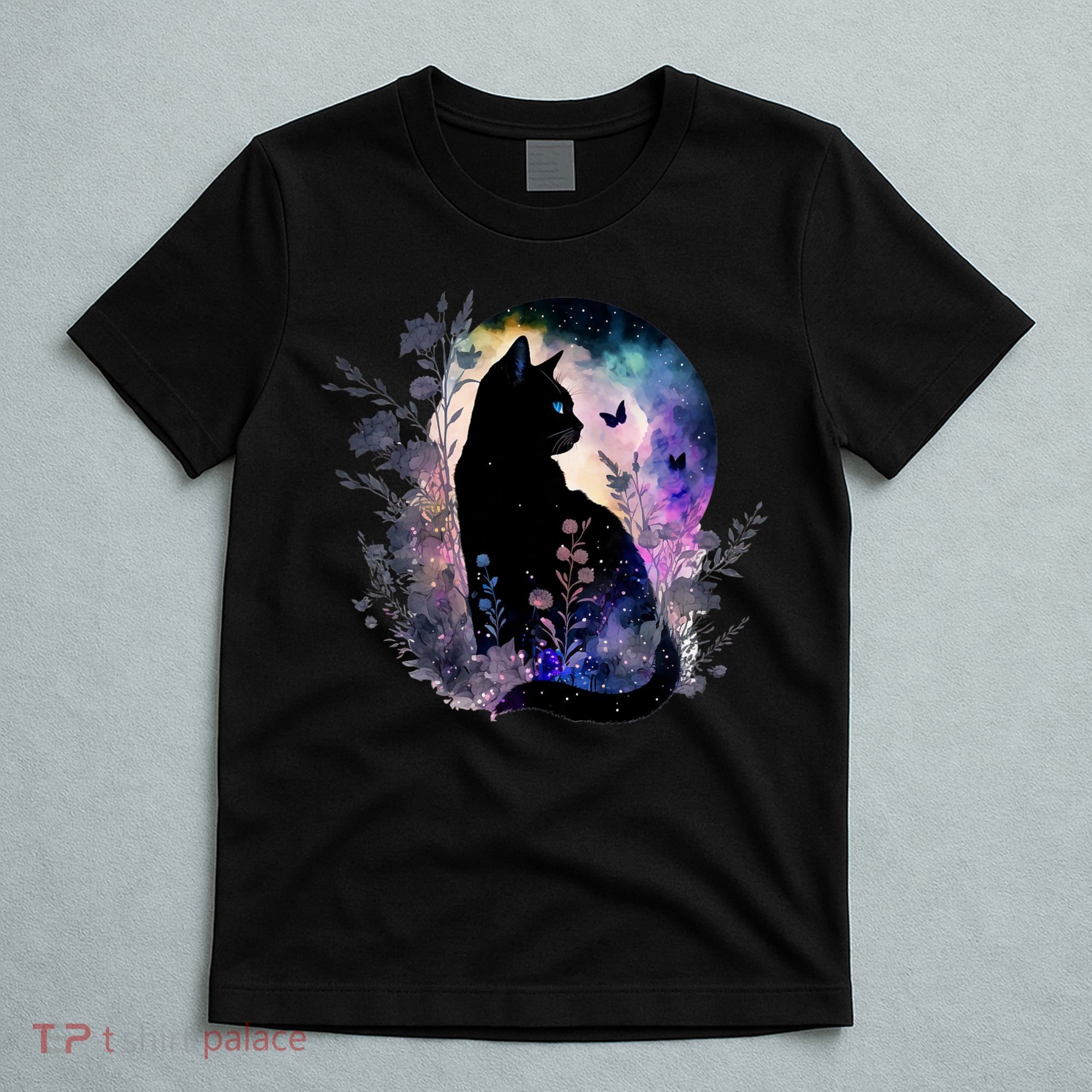 Space Cat Galaxy Cat Funny For Cat Dad Cat Mom Cat Lover Cat Alien Ufo T-Shirt