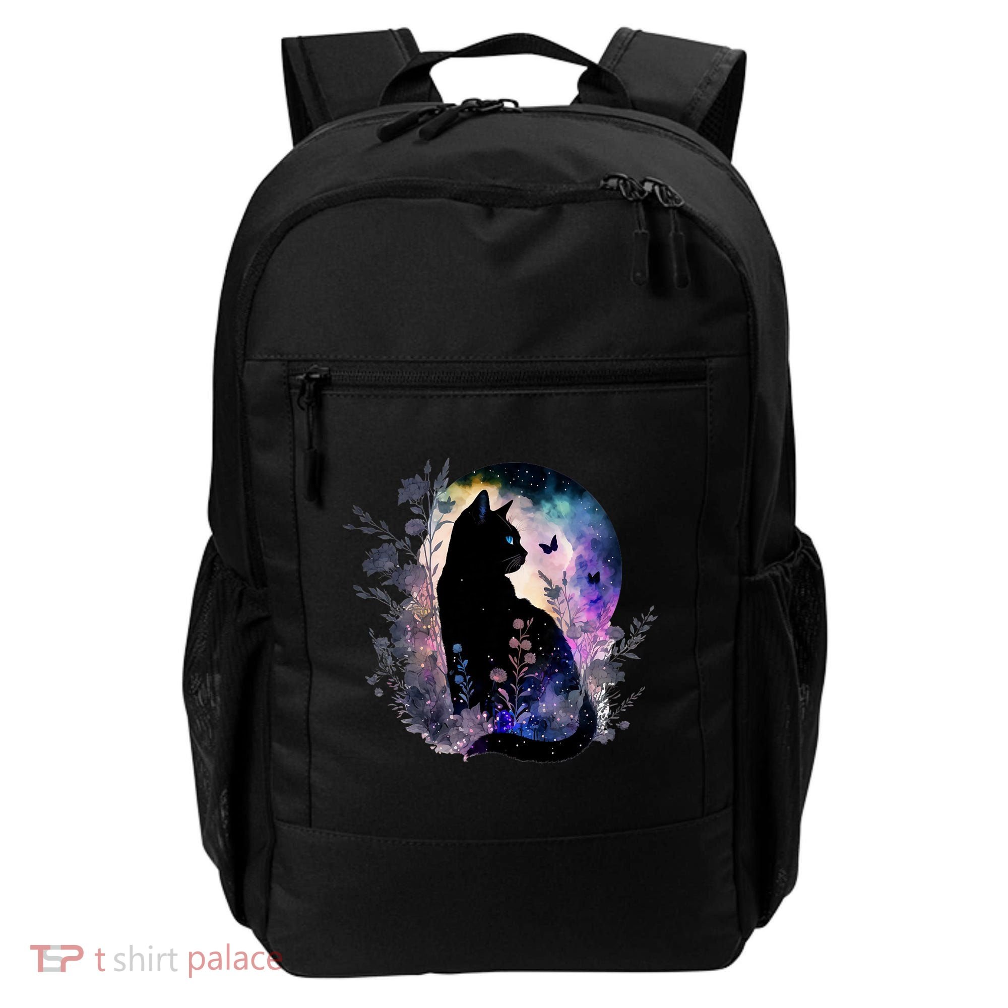 Space Cat Galaxy Cat Funny For Cat Dad Cat Mom Cat Lover Cat Alien Ufo Backpack